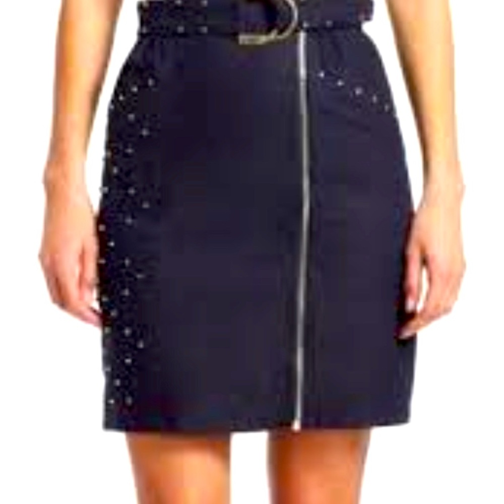 Maje junta blue Jean skirt